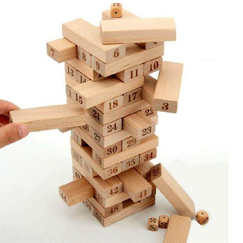 Jumbo Tumbling Tower Set 51pcs Wooden Blocks Extra Large