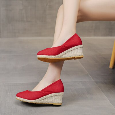 Wedges Woman Spring Summer Espadrilles Women Casual Slip-on
