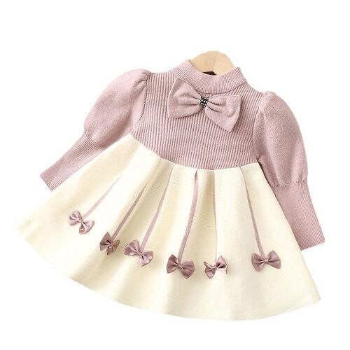Girls Sweater Dress Childrens Clothing Sweater Knitted 2025