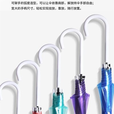 Goddess of ins white transparent umbrella long handle web