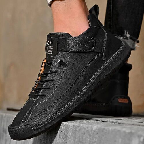 Handmade Leather Men Shoes Casual Slip On Loafers Breathable