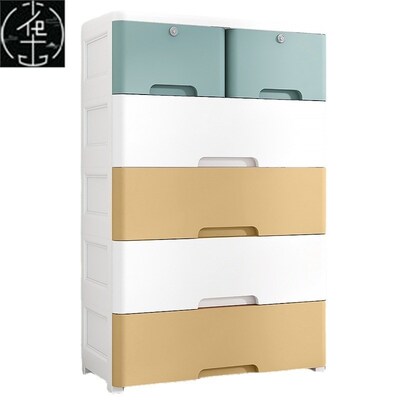 Thickened large plastic drawer type storage cabinet shoe cab