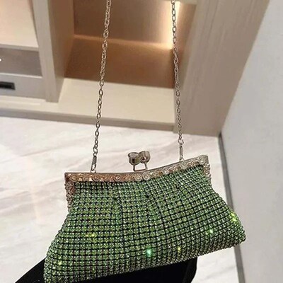 Luxury Rhinestone Evening Clutch Bag Dress Wedding Bride Han