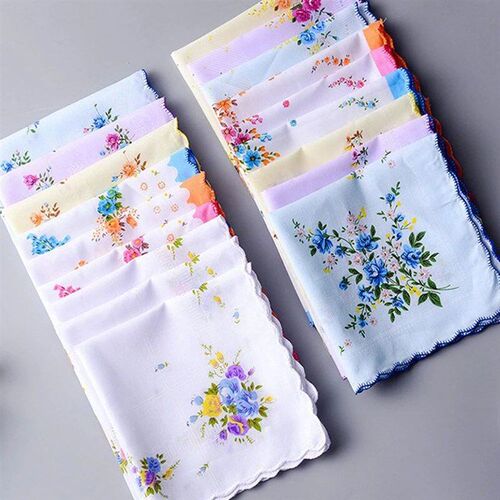 Wholesale 3-5Pcs/Lot Colorful  Handkerchief Women Cotton Flo