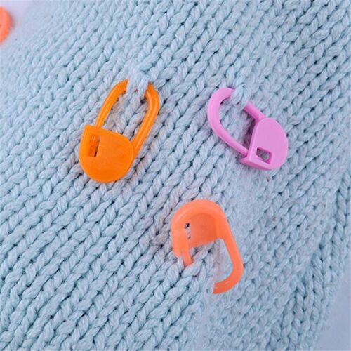50-500pcs Mix Color Plastic Resin Small Clip Locking Stitch