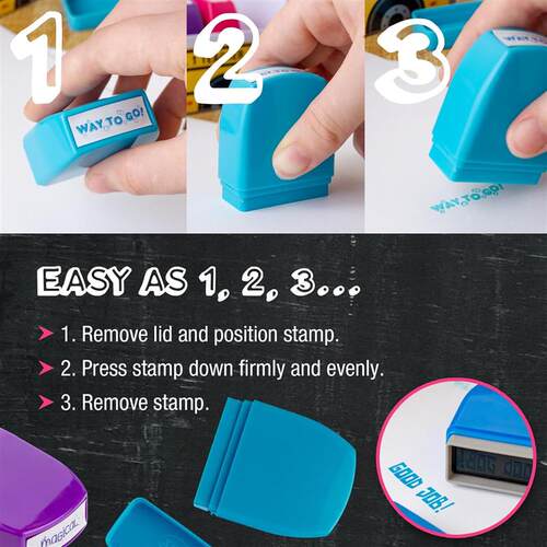 Teacher Stamps Self Inking Motivational Encouraging Colorful