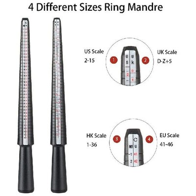 Ring Size Measuring Tool Set, Ring Mandrel Ring Sizer