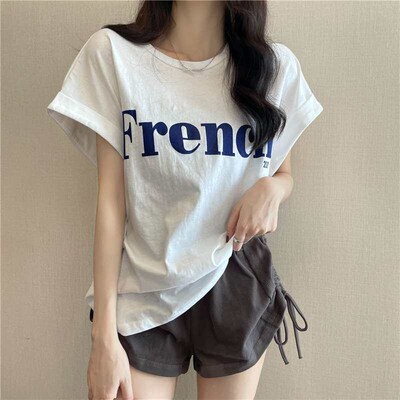 New Ins Super Hot Slimming Shoulder Sweet Cool Short-sleeved