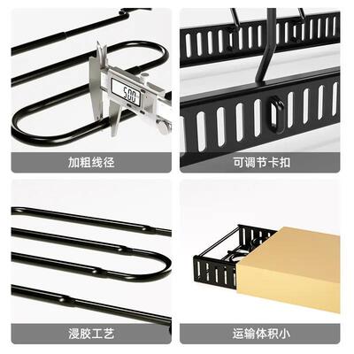 Kitchen storage rack folding multi-layer pot rack organizer