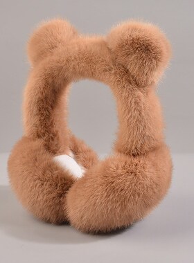 Warm earmuffs female cute bear earmuffs autumn and winter