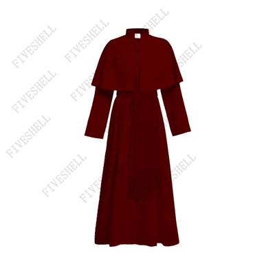 Medieval Clergyman Vestments Roman Priest Robe Cassock Costu