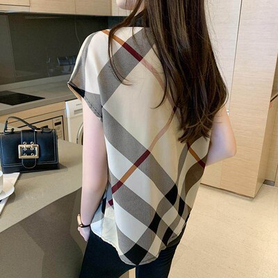 Summer Sleeveless Printed Chiffon Blouse Women Korean