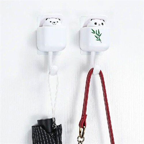 Cute Bear Key Hook Cartoon Adhesive Hooks Kids Bedroom Wall