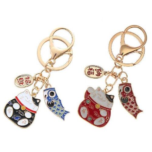 2 Pcs Key Ring Car Bag Hanging Decor New Year Themed