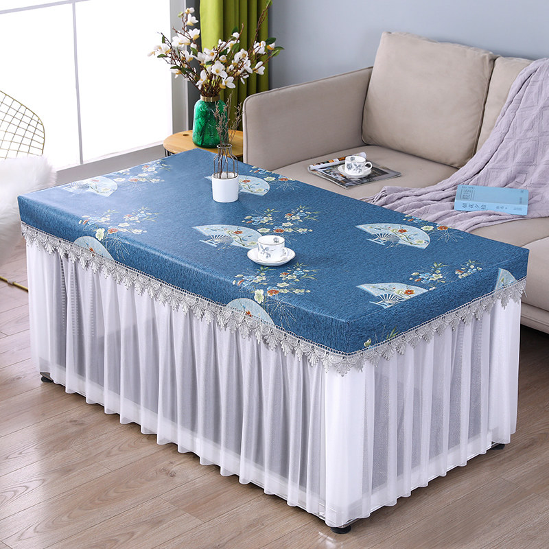 夏季防水防油烤火桌子罩薄款长方形电炉罩茶几蕾丝桌布皮桌罩,居家布艺,微波炉罩,淘宝优惠券,粉丝福利购,淘宝优惠卷