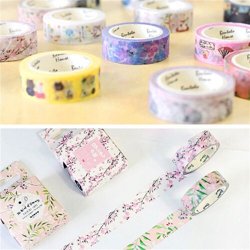 15mm * 7m cute kawaii flowers cartoon ing washi tape dec