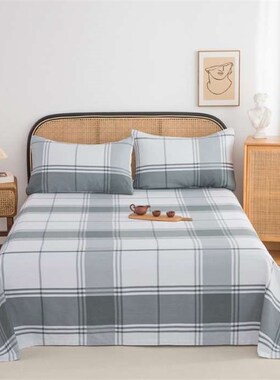 New cotton old coarse cloth bed sheet three-piece soft mat c