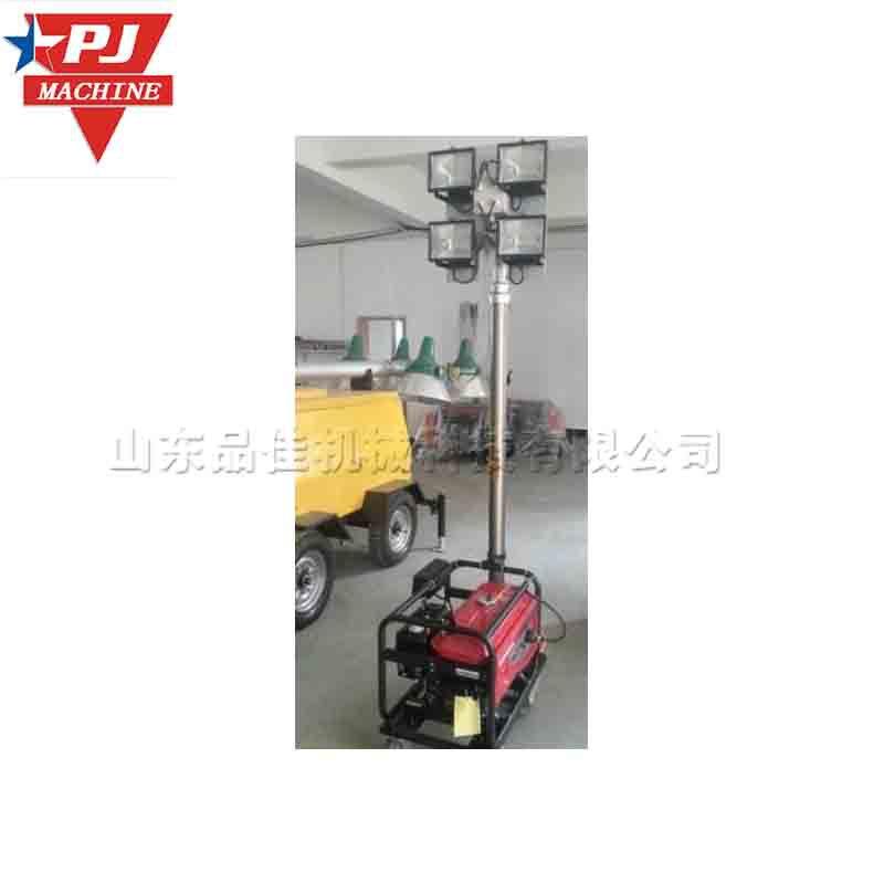 户外夜晚施工照明车 手推式升降工程照明车 大面积亮度照明工具