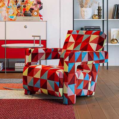 北欧Utrecht乌德勒椅设计师款单人沙发椅客厅阳台扶手休闲七字椅