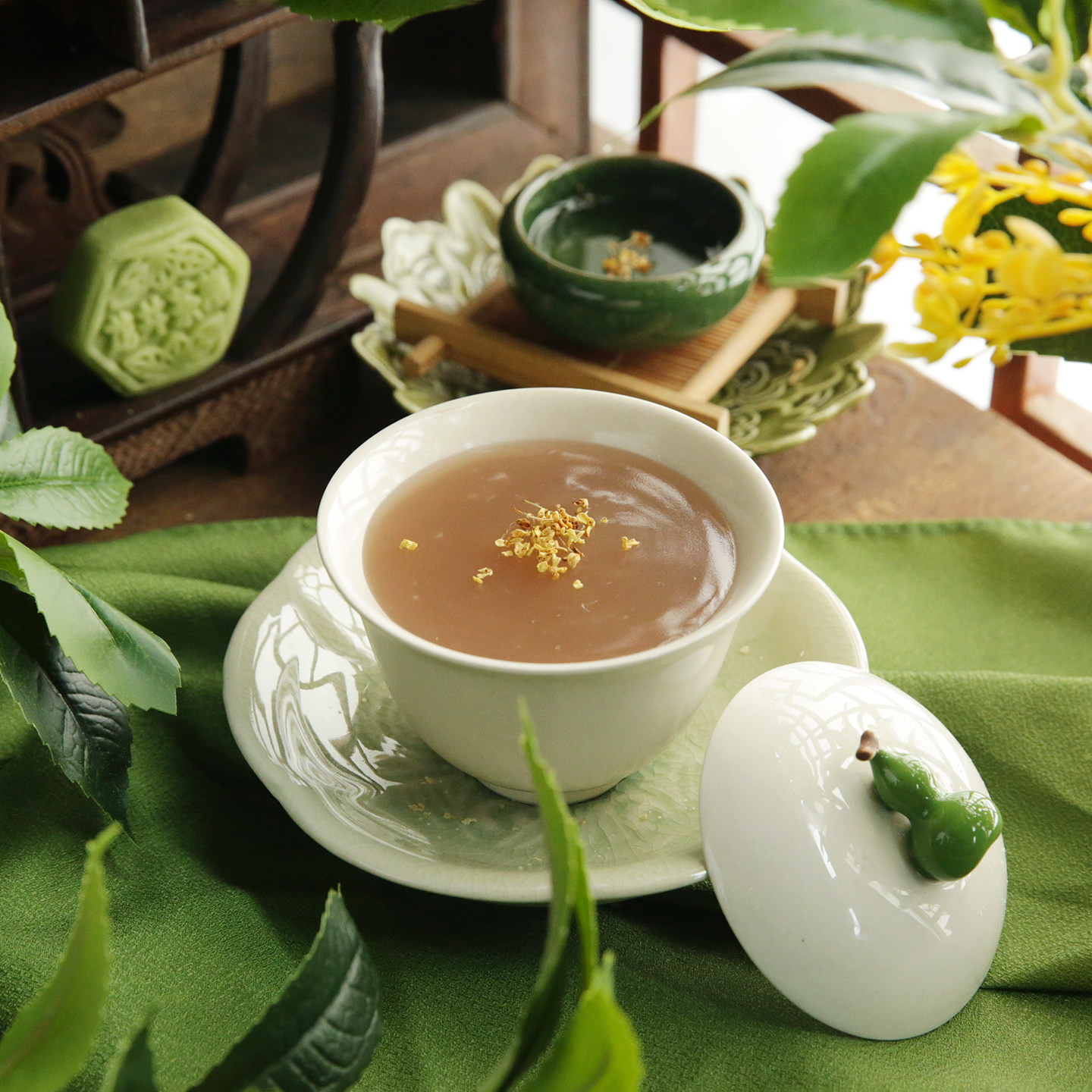 利合春旗舰店 杭州特产西湖藕粉盒装旅游伴手礼物210克黑糖桂花