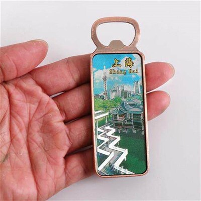 Shanghai chinese souvenir China bottle opener fridge magnet