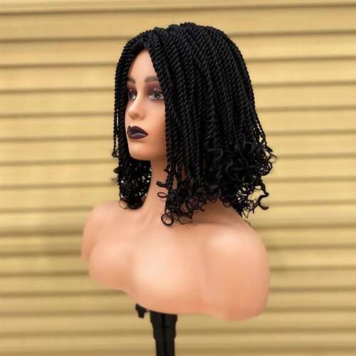Ombre Red Box Braided Wigs For Black Women Heat Resistant Cr