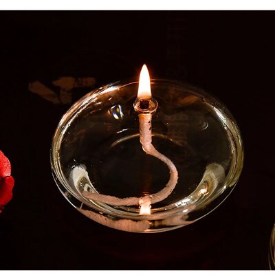Handmade Glass Candlestick Oil Lamp Candlelight Dinner Candl