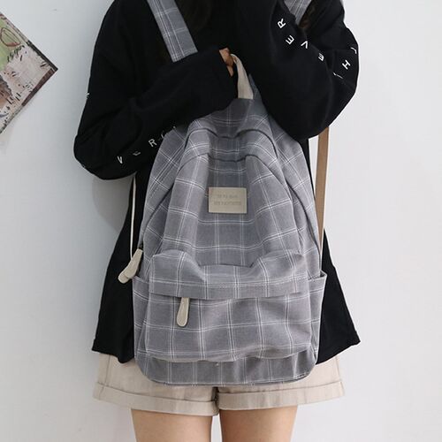 DIEHE Fashion College School Bag Backpacks for Women Striped