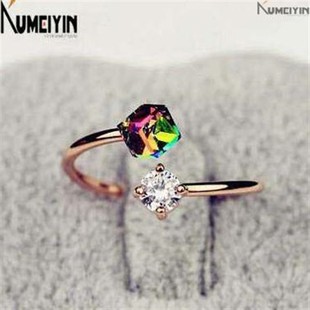 day gift zircon valentine& ring gold 39;s rose diamond