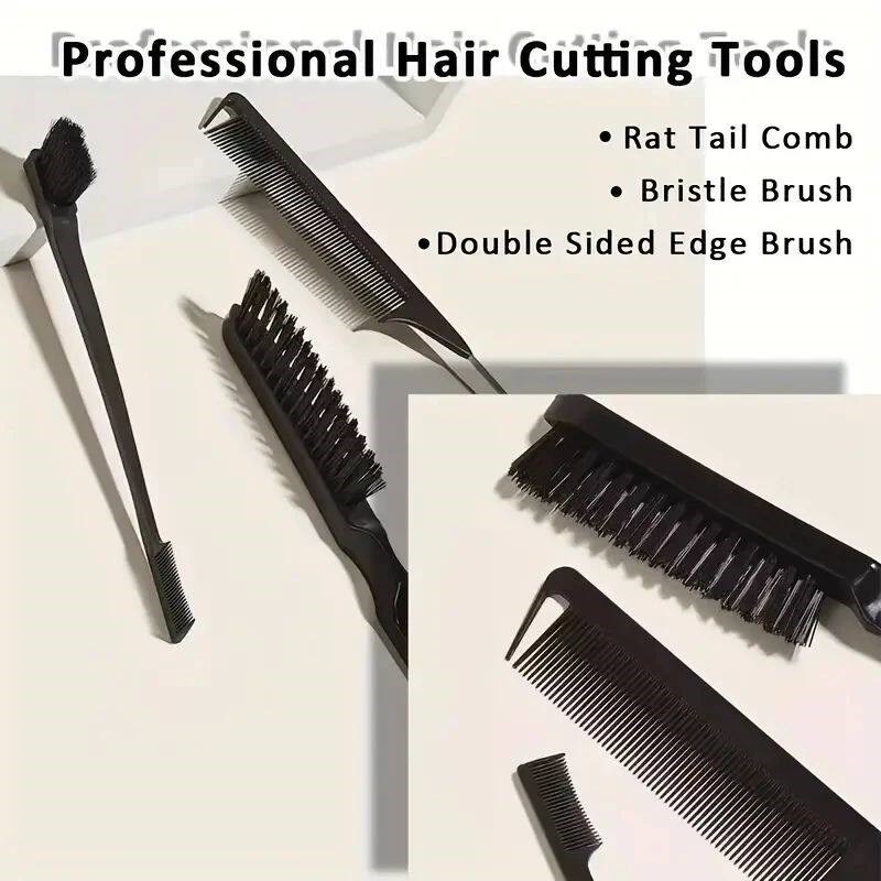 Boar Bristle Slick Back Hair Brush for Sleek tail Bun & Smoo图片