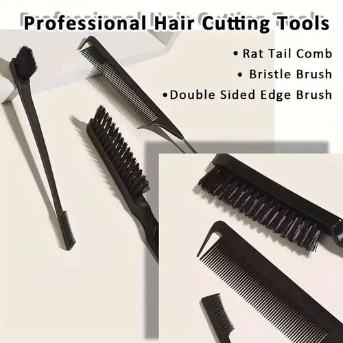 Boar Bristle Slick Back Hair Brush for Sleek tail Bun & Smoo