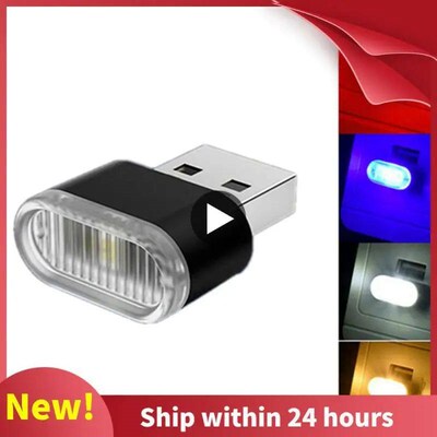 Car Mini USB LED Atmosphere Lights Decorative Lamp Interior