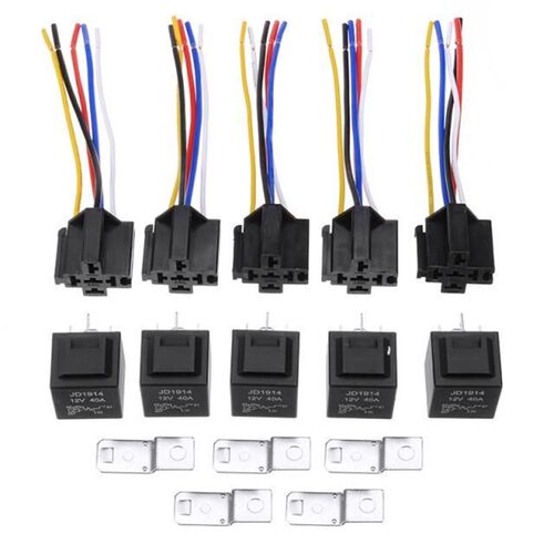 New Arrival 5 Set 12V DC 40A 5-Pin SPDT Automotive Relay wit
