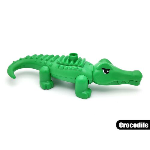 New Large Building Block Ocean Zoo Whale Crocodile Lion Kang