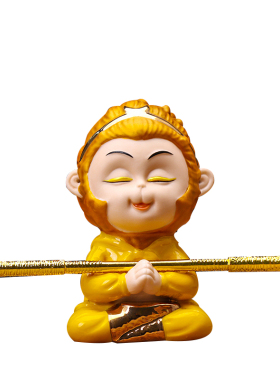 精品齐天大圣孙悟空摆件鱼缸造景小猴子可养茶宠陶瓷平安车载摆件