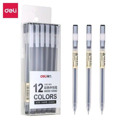 12pcs/Box  Gel Ink Ballpoint Pen Office School Pens Smooth W