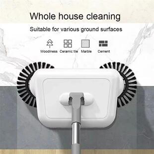 Combination of Broom and Mop Hand Push Type Scoop Household