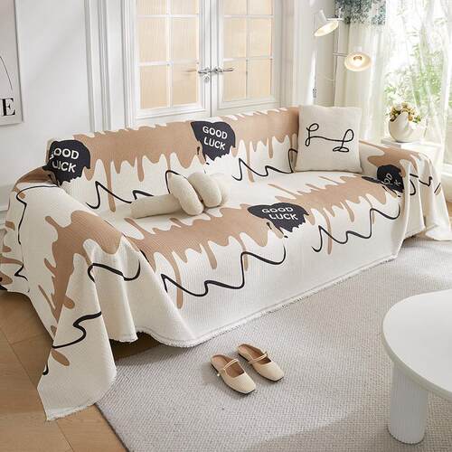 Waffle Weave Sofa Cover Printed Sofa Slipcover Protector