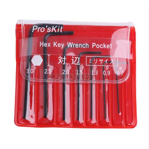 7x Mini Micro 0.7mm-3mm Hexagon Hex Allen Key Set Wrench Scr