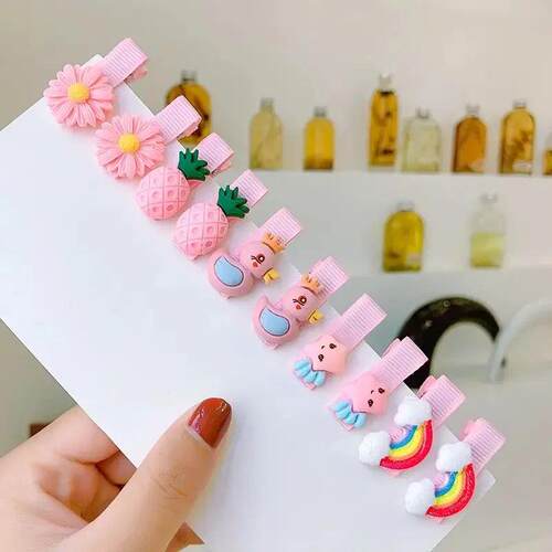 30PCS or 10PCS Hair Clips Girls Cute Cartoon color Hair Acce