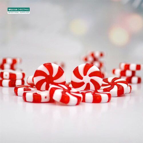 24PCS Christmas Lollipop Pendants Candy Cane Xmas Tree Hangi