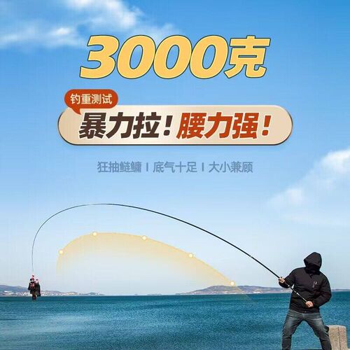 Carbon 19 adjustable table fishing rod 6H high carbon long s