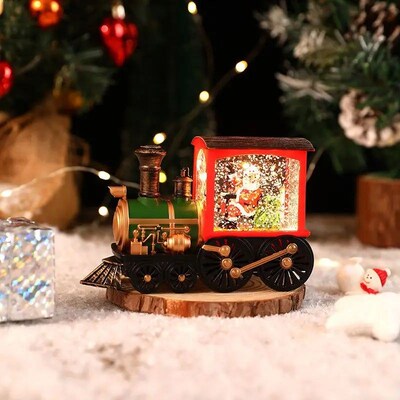Santa Claus Snowman Christmas Gift Christmas Eve Train Cryst