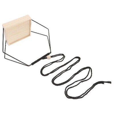 1pc Wooden Iron Hanging Flower Pot Rack Planter Stand Space