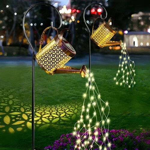 1pc Solar Watering Can With Lights Solar Lanterns Outdoor Ha