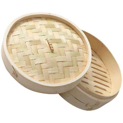 1 Set Bamboo Material Steamer With Cover Even Heat Multi