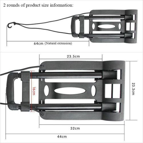 2/4-wheeled small truck with foldable pull rod, portable sho