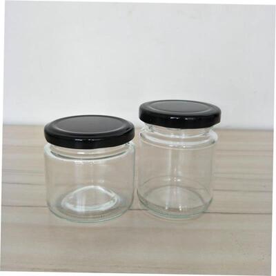 Circular glass jar pickles bottles jam jars of honey bottle