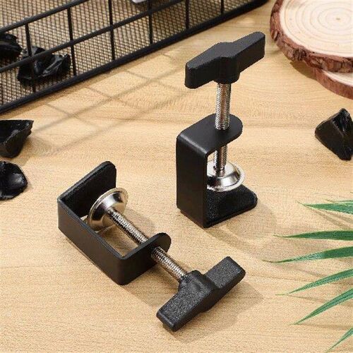 2 Pcs Table Mount Clamps 360 Degree Desktop Metal Base