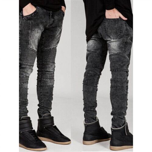 Men Skinny biker Jeans Male Pants Slim Fit Trousers 牛仔裤男